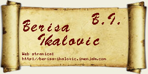 Beriša Ikalović vizit kartica